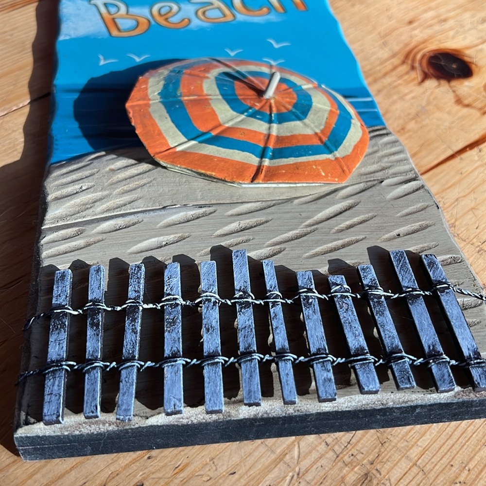 Distressed “Life is Better at the Beach” 3D Wall Art with Metal Hanger - Picture 15 of 16